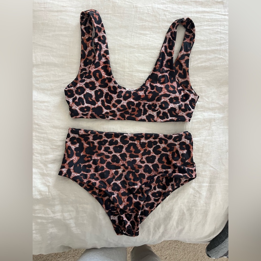 Leopard Print Bikini Set
